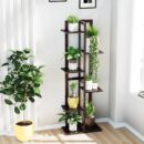 6-Tier Bamboo Plant Stand Indoor Corner Shelf
