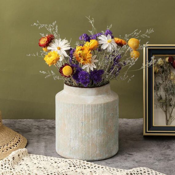 6.1-Inch Terracotta Ceramic Rustic Vase